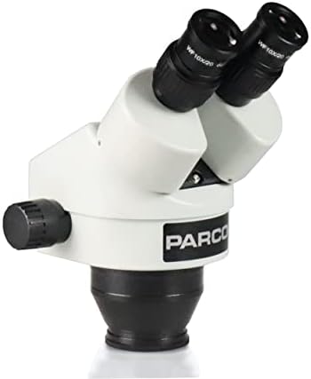PARCO Scientific PZFL זום זום סטריאו 0.7-4.5x סימול-פוק-מוקד ראש מיקרוסקופ | עין 10X WF, הגדלה 7x-45X